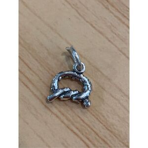 .925 Twisted Pretzel Sterling Silver Jewelry Charm
